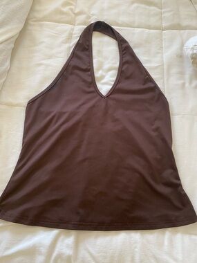 Brown halter top
